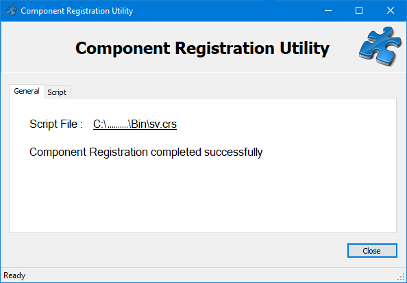 Start menu: Program Files, PcVue, Tools, Component Registration