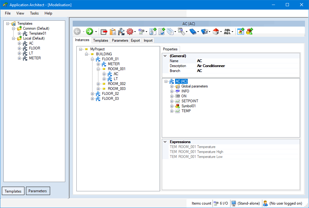 Application Architect workspace