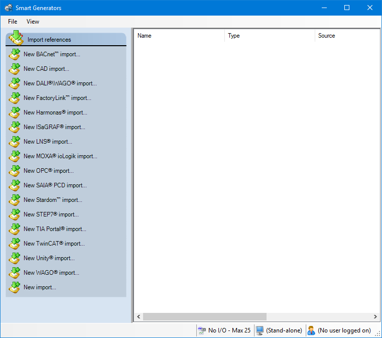 Smart Generators workspace