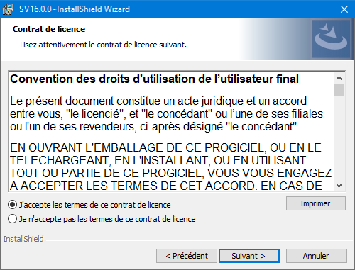 Etape contrat de licence