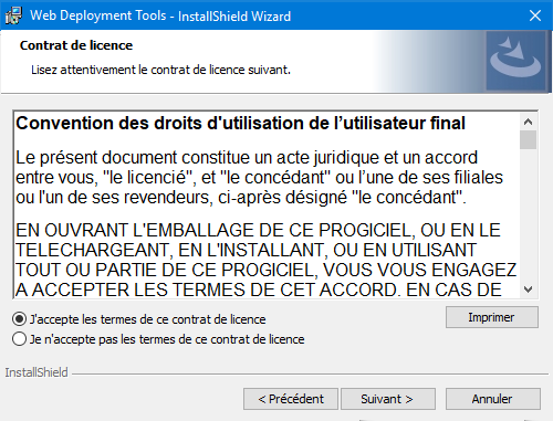 Etape contrat de licence